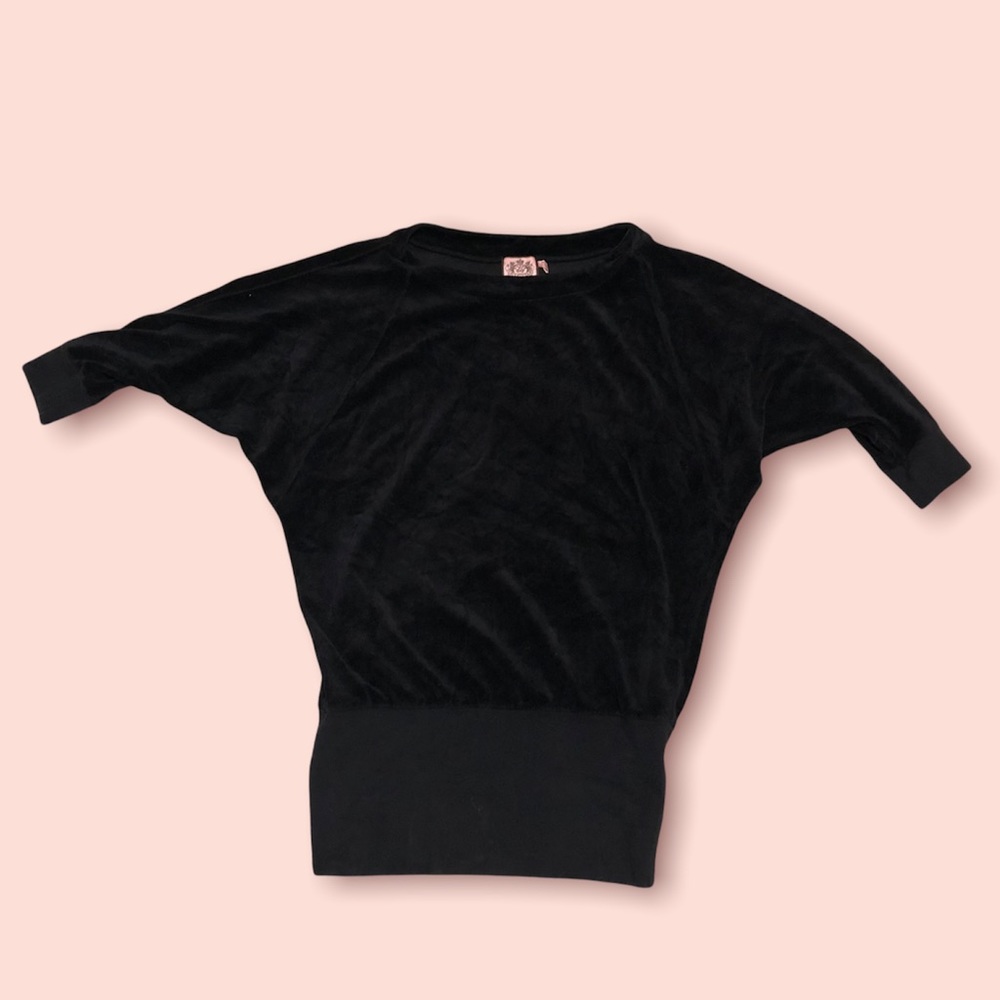 Juicy Couture 3/4 sleeve Black sweatshirt size Small